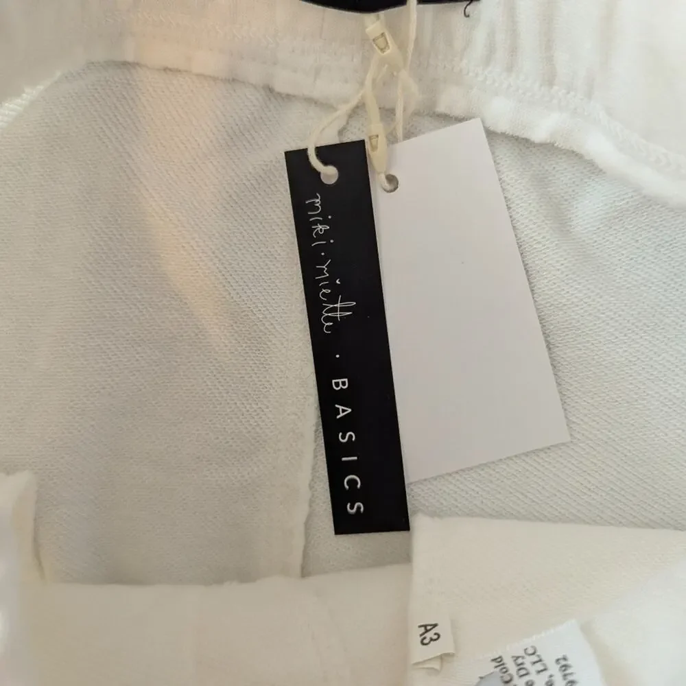 NWT Miki Miette Cream Kid’s Rusty French Terry Shorts Size 6Y